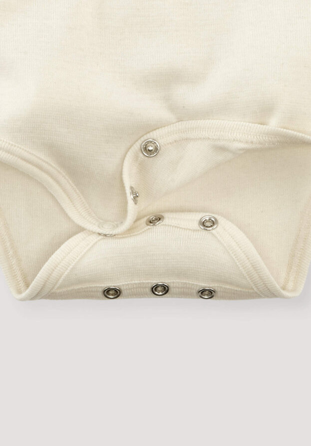 hessnatur Baby Body Langarm aus Bio-Baumwolle mit Bio-Merinowolle und Seide - natur - Größe 74/80