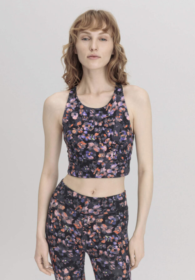 hessnatur Loungewear Bustier Highneck ACTIVE LIGHT aus Bio-Baumwolle - lila - Größe 40