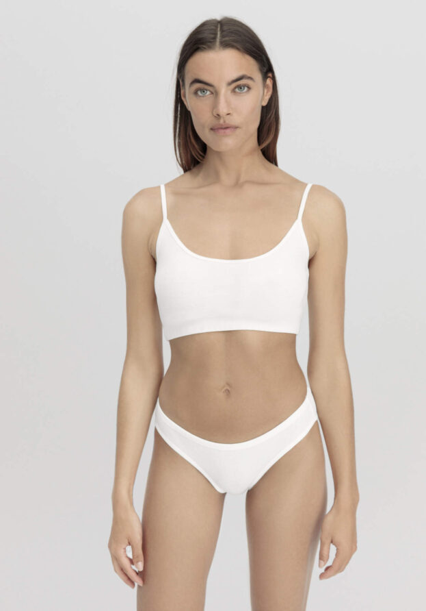 hessnatur Damen Bustier im 2er-Pack PURE COTTON aus Bio-Baumwolle - weiß - Größe 44