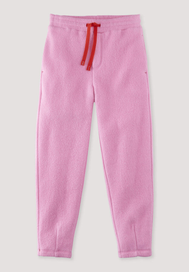 hessnatur Kinder Fleece Hose aus Bio-Baumwolle - rosa - Größe 158/164