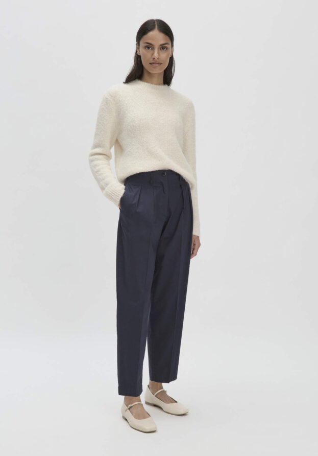 hessnatur Damen Hose Ballon Relaxed aus Bio-Baumwolle - blau - Größe 40