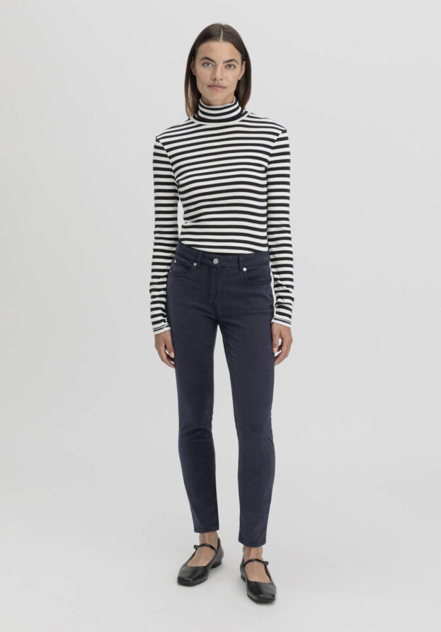 hessnatur Damen Hose Five Pocket Skinny aus TENCEL™ Lyocell mit Bio-Baumwolle - blau - Größe 34