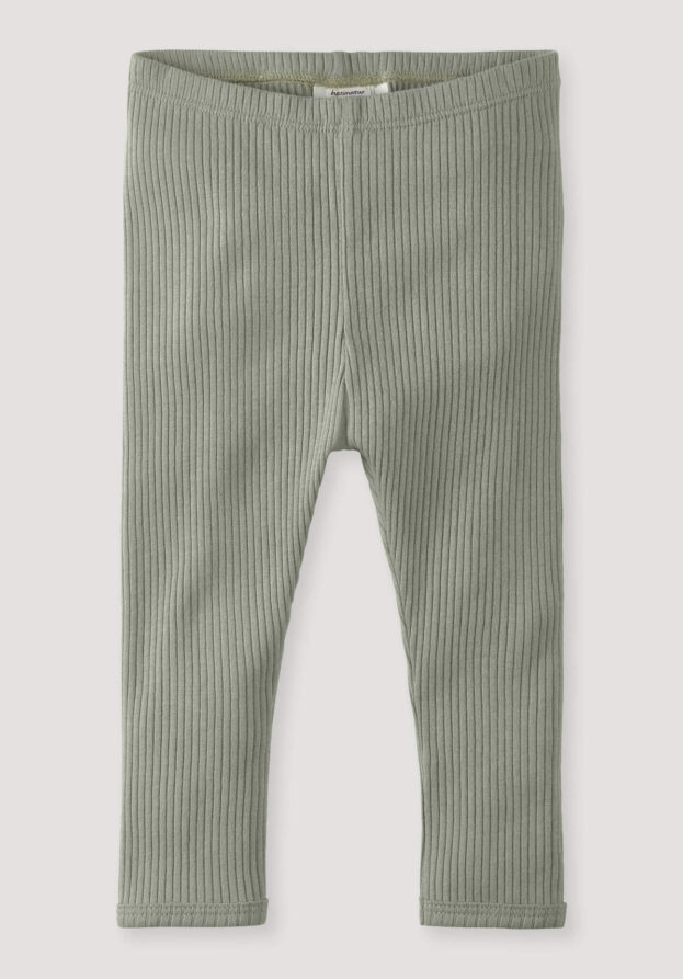 hessnatur Baby Hose aus Bio-Baumwolle mit Bio-Merinowolle - grün - Größe 74/80