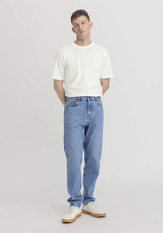 hessnatur Herren Jeans MADS Relaxed Tapered aus Bio-Denim - blau - Größe 34/34