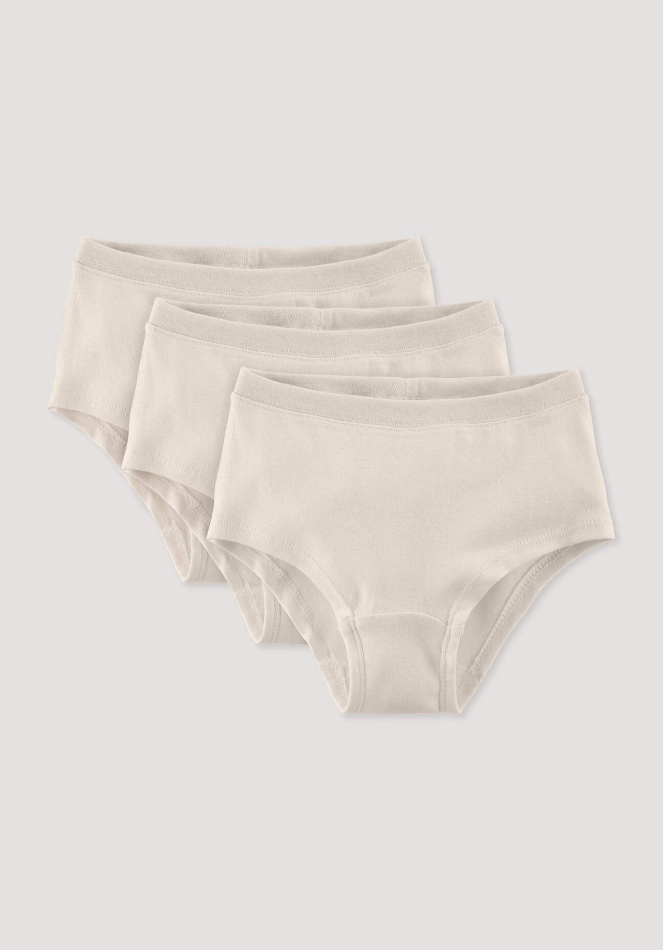 hessnatur Kinder  Mädchen Panty Regular Cut im 3er-Pack aus Bio-Baumwolle - natur - Größe 98/104