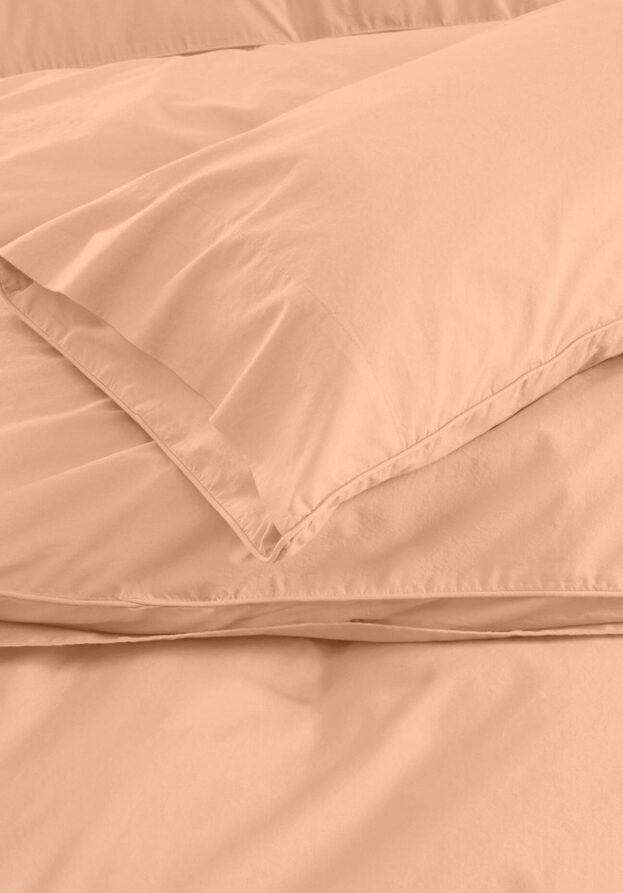hessnatur Perkal Bettwäsche-Set PATRICK aus Bio-Baumwolle - rosa - Größe 155x220 / 80x80 cm