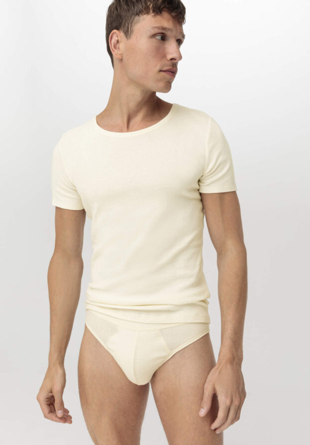 hessnatur Herren Slip Regular Cut im 2er-Pack PURE NATURE aus Bio-Baumwolle - natur - Größe 7 = XL