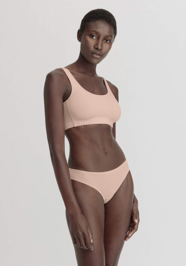 hessnatur Damen Slip Regular Cut im 3er-Pack COTTON FEEL aus Bio-Baumwolle - rosa - Größe 34