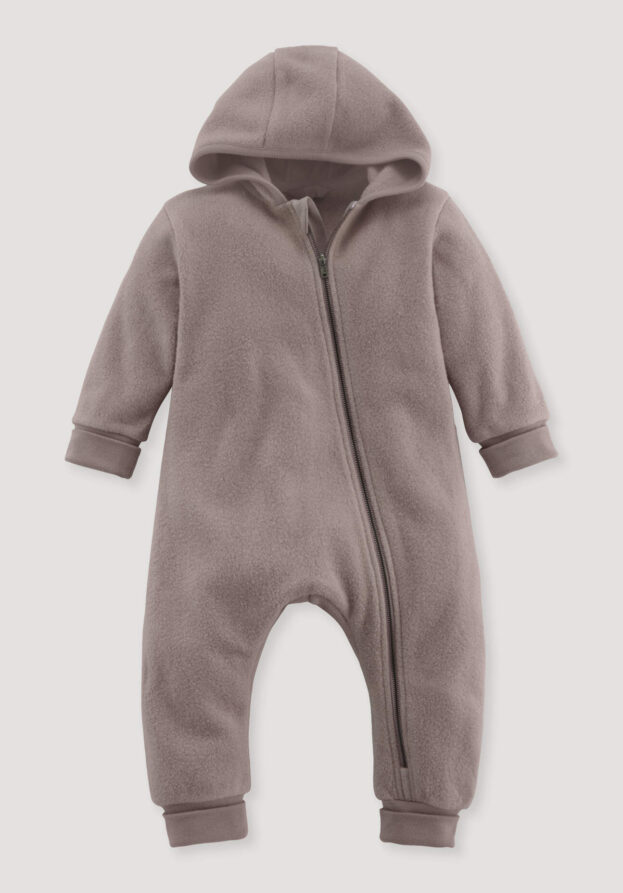 hessnatur Baby Softfleece Overall aus Bio-Baumwolle - lila - Größe 74/80