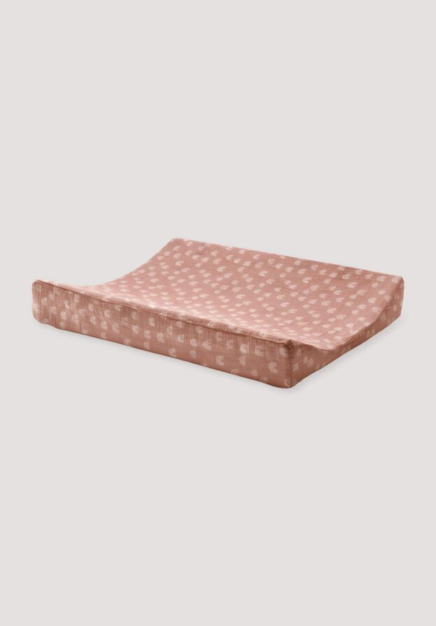 hessnatur Baby Wickelauflage-Bezug aus Bio-Baumwolle - rosa - Größe 65x50 cm