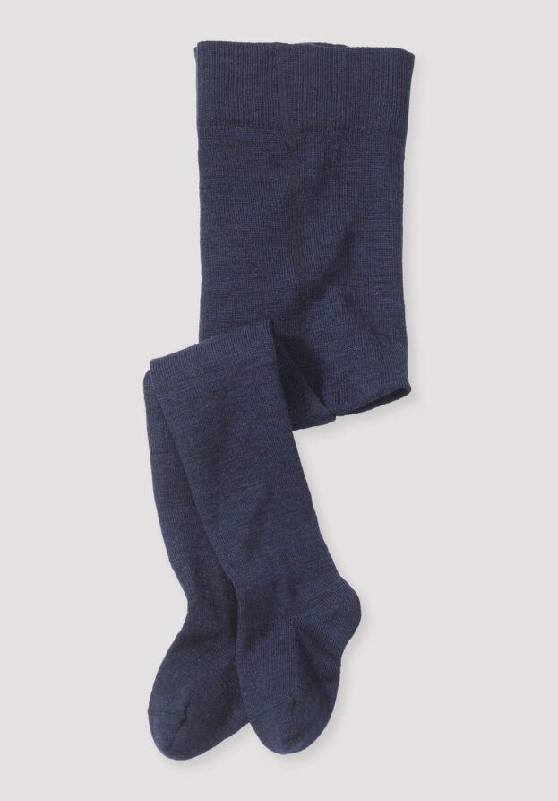 hessnatur Baby Woll-Strumpfhose aus Bio-Merinowolle mit Bio-Baumwolle - blau - Größe 62/68