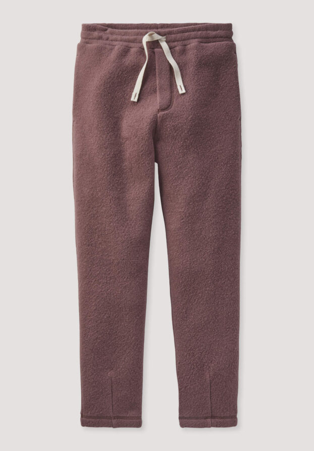 hessnatur Kinder Fleece Hose aus Bio-Baumwolle - lila - Größe 98/104
