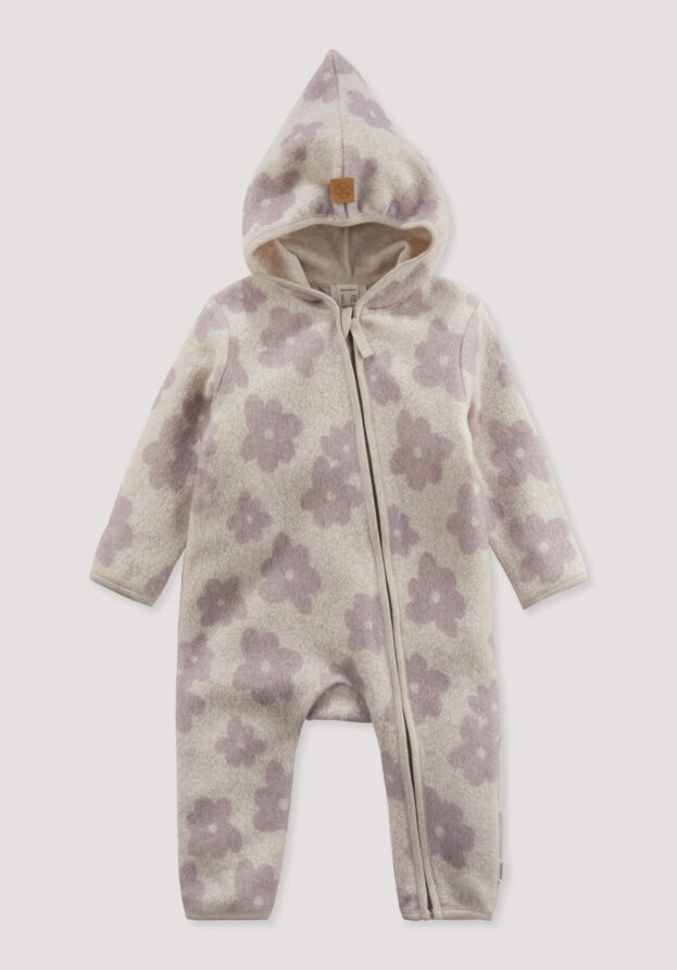 hessnatur Baby Fleece Overall Regular aus Bio-Baumwolle - lila - Größe 98