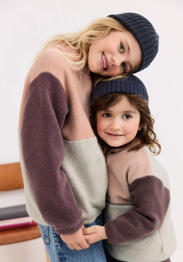 hessnatur Kinder Fleece Sweatshirt aus Bio-Baumwolle - orange - Größe 158/164