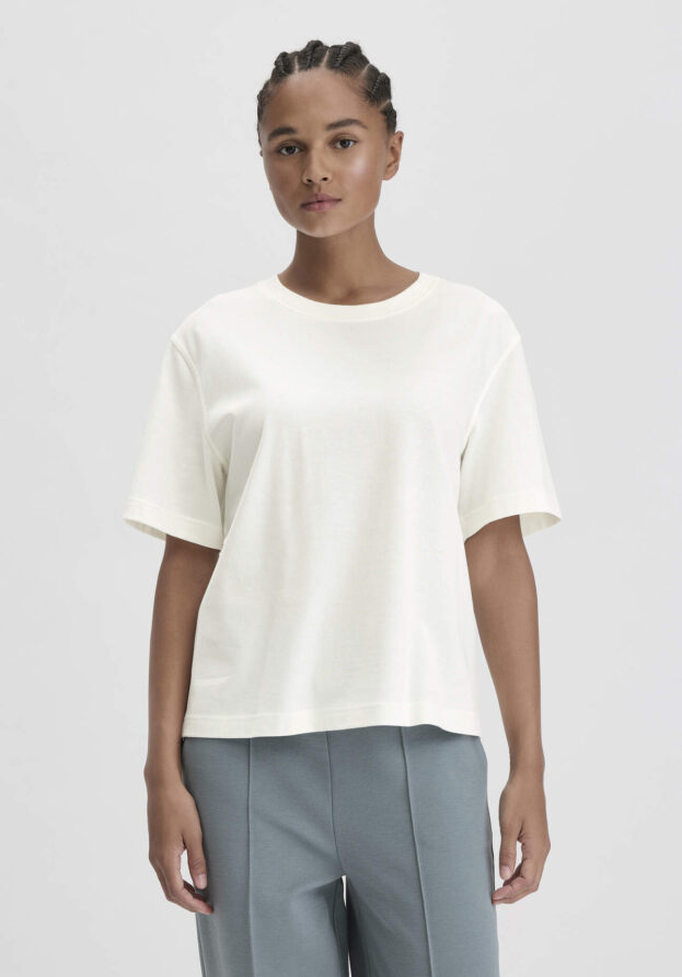 hessnatur Damen Heavy Jersey T-Shirt Oversize aus Bio-Baumwolle - weiß - Größe 42