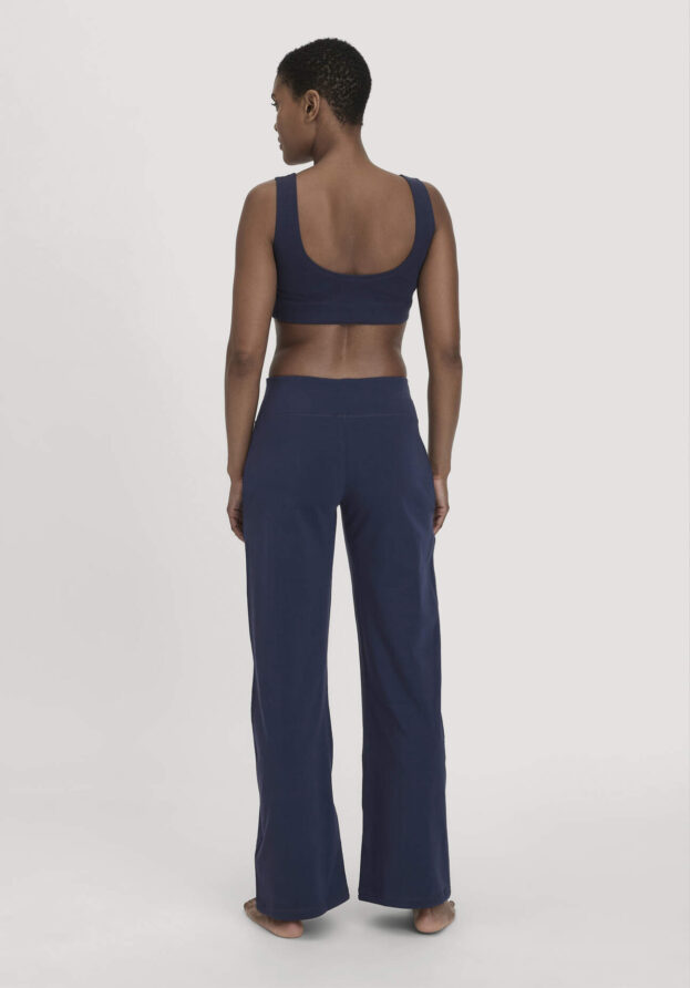 hessnatur Loungewear Hose Regular ACTIVE LIGHT aus Bio-Baumwolle - blau - Größe L