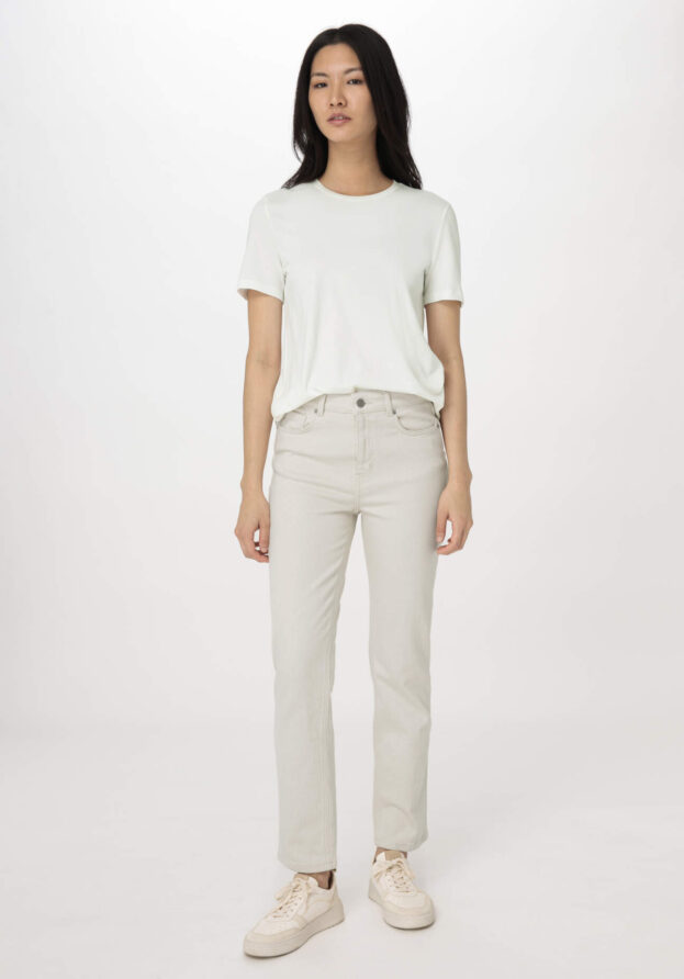 hessnatur Damen Jeans BEA High Rise Straight aus Bio-Denim mit Hanf - natur - Größe 33/30