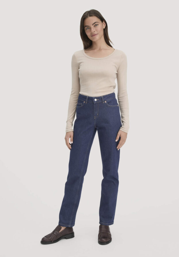 hessnatur Damen Jeans MARIE Straight aus Bio-Denim - blau - Größe 29/30