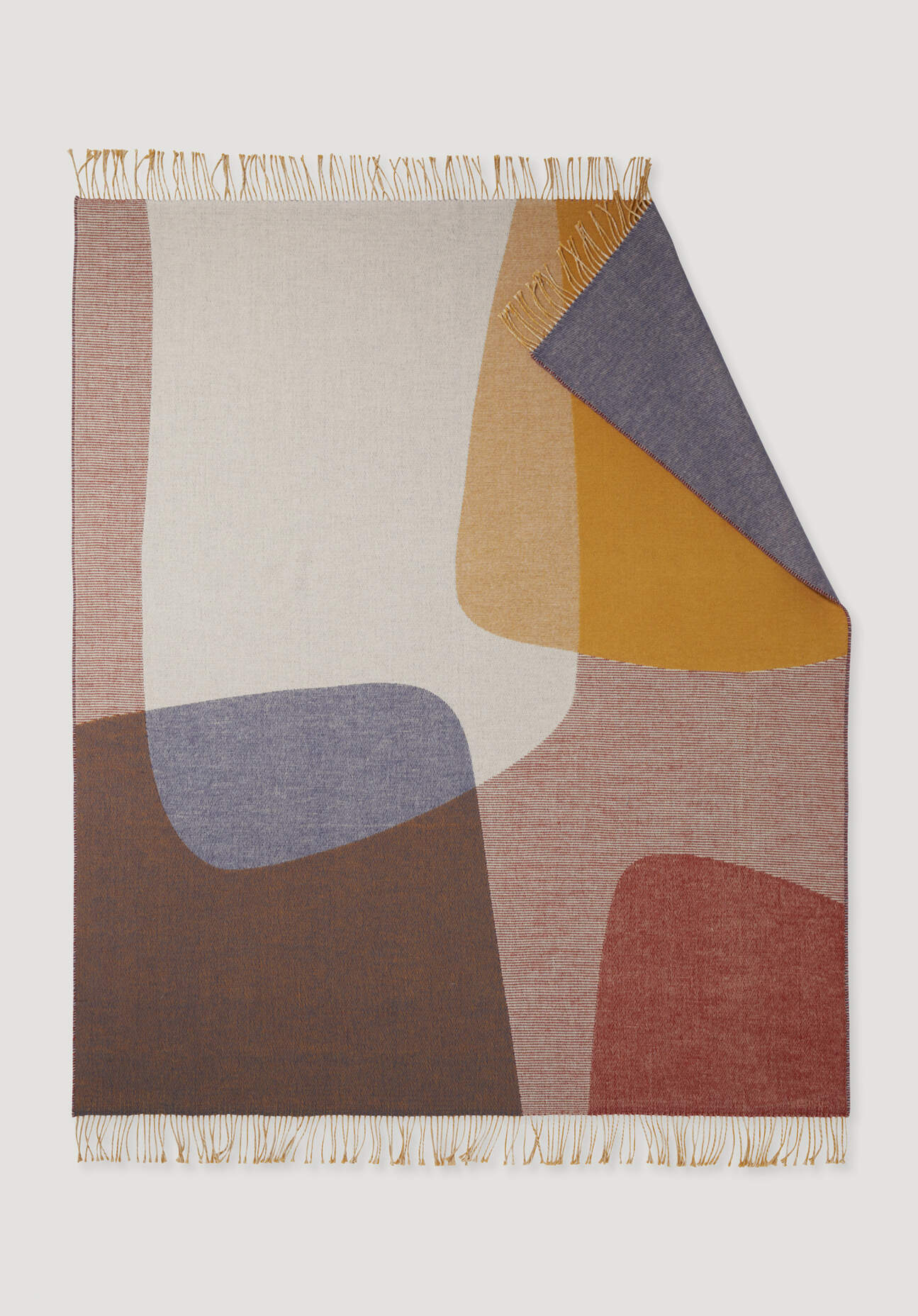 hessnatur Lambswool Mix Plaid LUNA aus Bio-Schurwolle und Bio-Baumwolle - rosa - Größe 130x180 cm