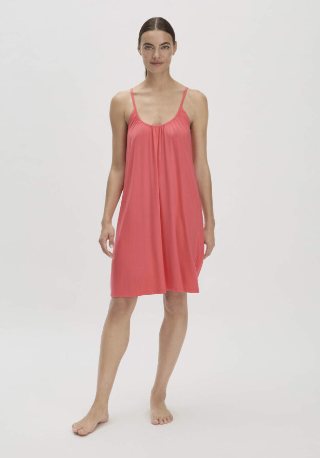 hessnatur Damen Nachthemd Relaxed PURE FLOW aus TENCEL™ Modal - rot - Größe 44