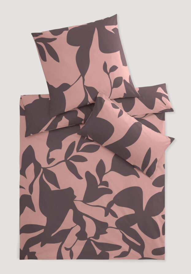 hessnatur Renforcé Bettwäsche Set LEVI aus Bio-Baumwolle - lila - Größe 135x200 / 80x80 cm