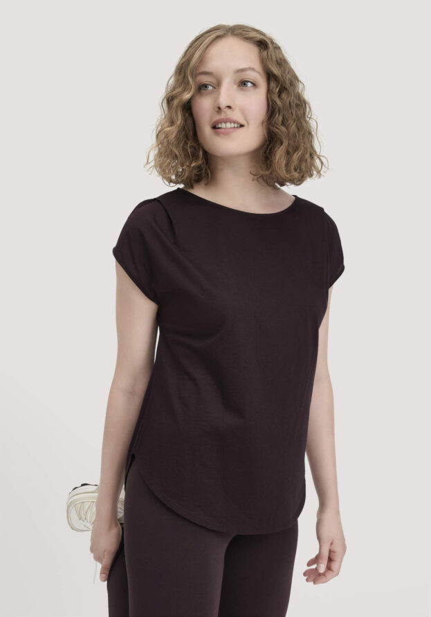 hessnatur Loungewear Shirt Relaxed ACTIVE LIGHT aus Bio-Baumwolle - braun - Größe 40