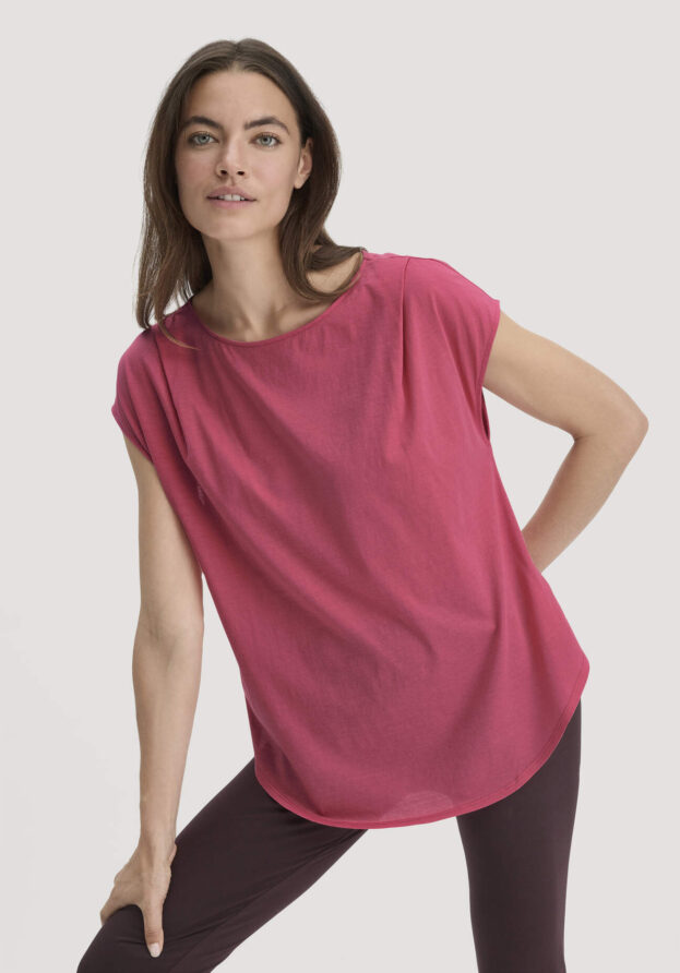 hessnatur Loungewear Shirt Relaxed ACTIVE LIGHT aus Bio-Baumwolle - lila - Größe 44