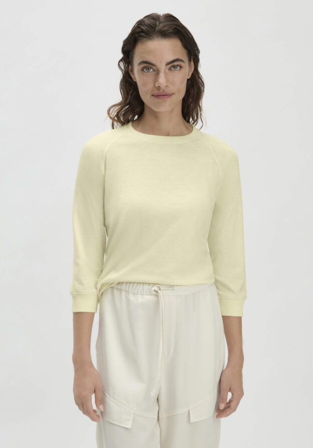hessnatur Damen Slub Shirt Relaxed aus Bio-Baumwolle - gelb - Größe 44