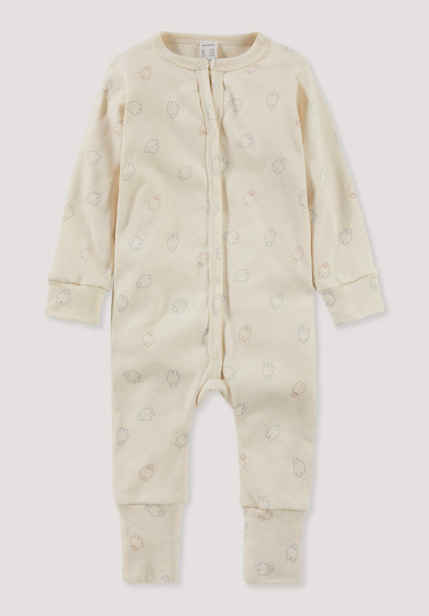 hessnatur Baby Strampler Newborn aus Bio-Baumwolle - natur - Größe 62/68