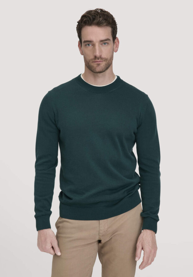 hessnatur Herren Strick Pullover Regular aus Bio-Baumwolle - grün - Größe XXL