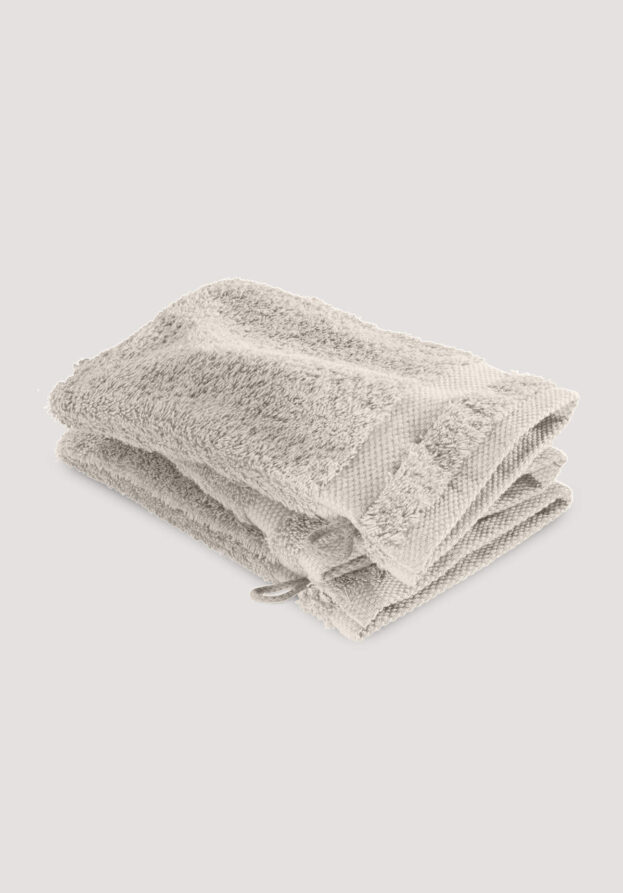 hessnatur Waschhandschuh im 3er-Pack aus Bio-Baumwolle - beige - Größe 15x20 cm