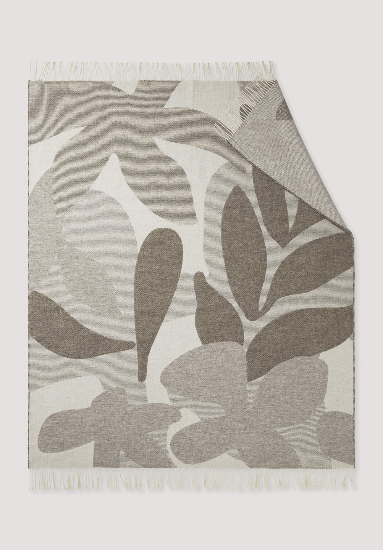 hessnatur Wollmix Plaid TALVI aus Bio-Lambswool und Bio-Baumwolle - grau - Größe 130x180 cm