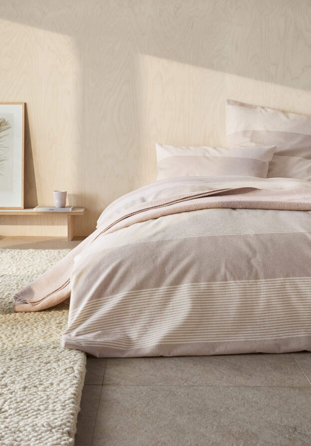 hessnatur Biber Bettwäsche-Set SEON aus Bio-Baumwolle - beige - Größe 240x220 / 2x80x80 cm