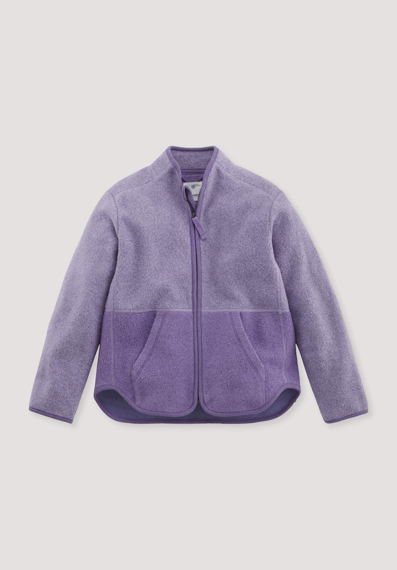 hessnatur Kinder Fleece Jacke Regular BETTER RECYCLING aus Bio-Baumwolle - lila - Größe 158/164