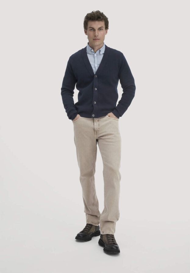 hessnatur Herren Jeans BEN Regular Straight aus Bio-Denim mit Hanf - beige - Größe 34/32