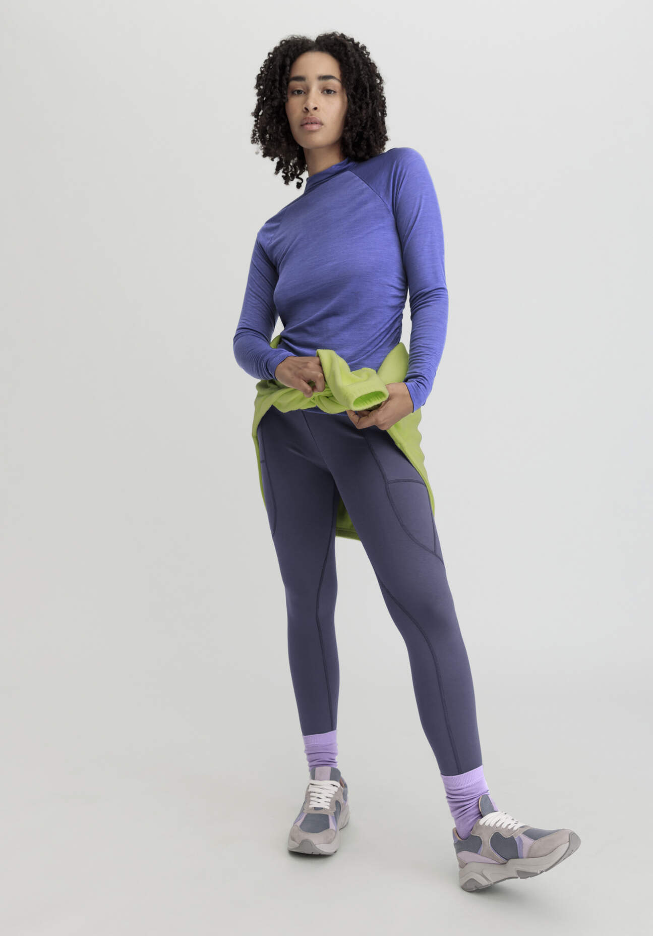 hessnatur Loungewear Leggings Fitted High Waist ACTIVE COMFORT aus TENCEL™ Modal - lila - Größe XL/k