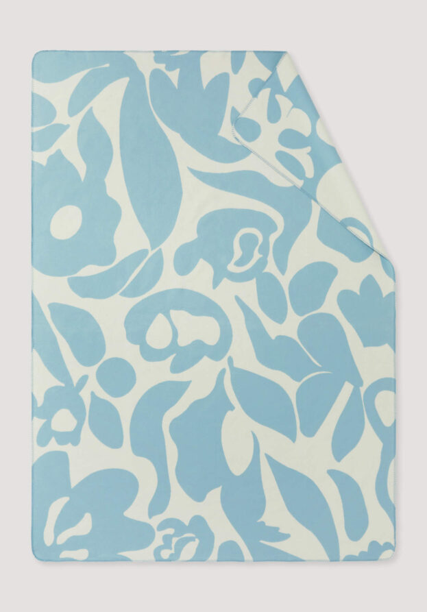hessnatur Plaid LILO aus Bio-Baumwolle - blau - Größe 150x200 cm