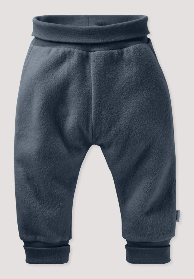 hessnatur Baby Softfleece Hose aus Bio-Baumwolle - blau - Größe 74/80