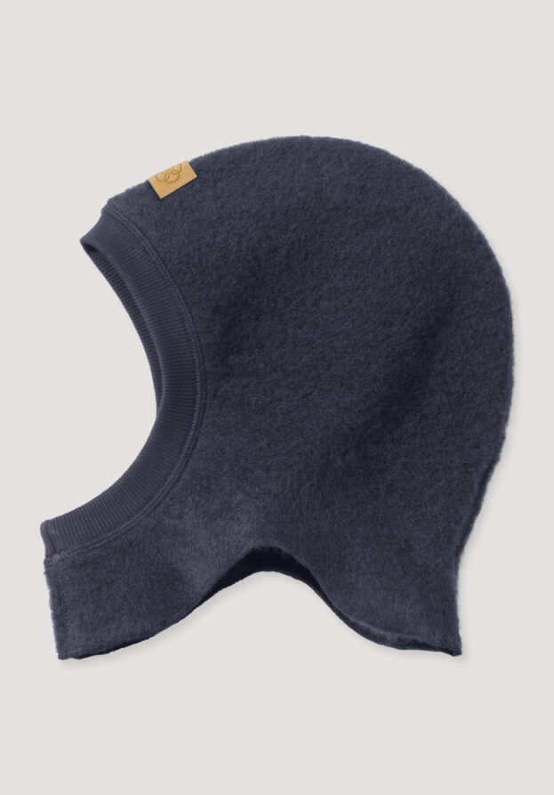 hessnatur Baby Wollfleece Mütze aus Bio-Merinowolle - blau - Größe 49-51 cm Kopfumfang
